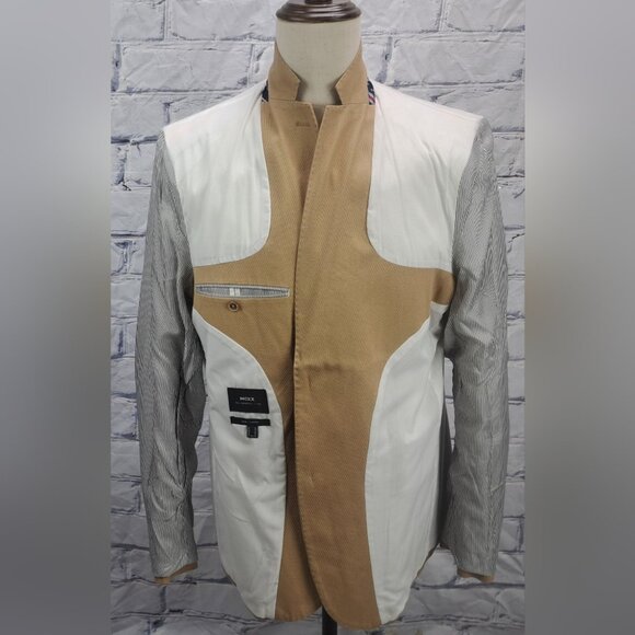 Mexx Men's Slim Fit Blazer Sport Coat Blonde 100% Cotton 2-Button HQ Size 44R - Picture 11 of 16